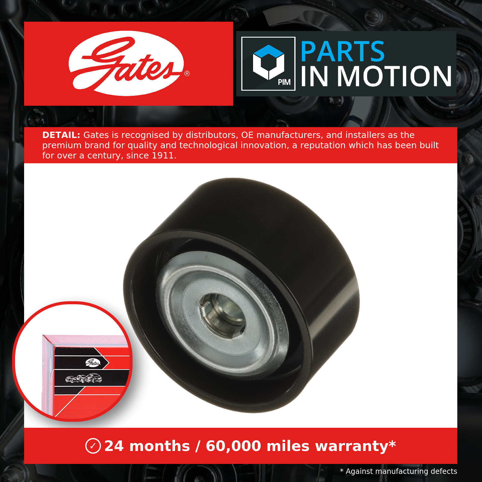 ✅Fits GATES T36669 TENSIONER ROLLER ⭐UK Seller⭐ - Image 7