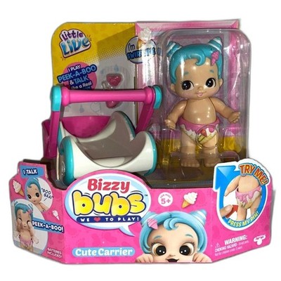 Little Live Bizzy Bubs Babies Bouncing Baby Girl Doll Gracie with Crib NEW!