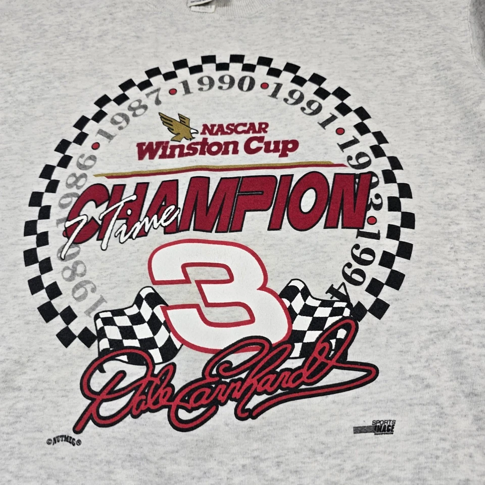 复古 Dale Earnhardt 卫衣 男式 大号 7 次冠军赛车 90 年代 Nutmeg Nascar — 第 4/4 张图片