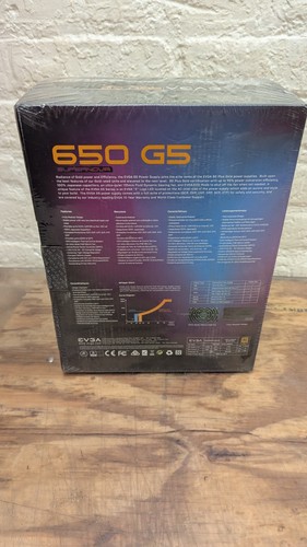 New Sealed EVGA SuperNOVA 650 G5 80 Plus Gold 650W Fully Modular Power Supply - Afbeelding 2 van 6