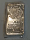 10 troy ounces Silver Bar .999 Fine Bullion Indian Head Buffalo design