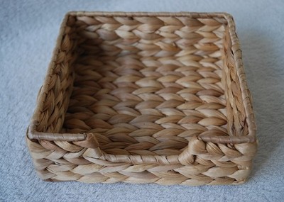 Serviettenhalter Wasserhyazinthe Rattan Tisch Serviettenkorb Box 18x18cm