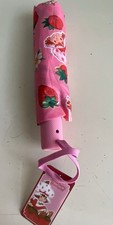 Strawberry Shortcake Umbrella Auto Open Close Pink Red Compact NEW