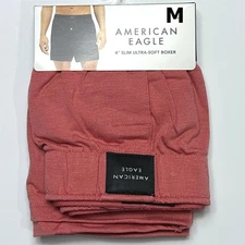 American Eagle 4" Slim Ultra Soft Boxer Shorts MEDIUM Dust Rose