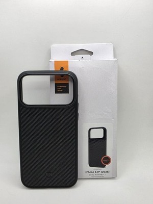 Spigen iPhone 17 Pro Max Hülle Enzo Aramid MagSafe Kamerasteuerung Schwarz ACS09906