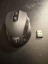 Wireless Optical Mouse USB Receiver Black Ergonomic 6-Button PC Laptop New