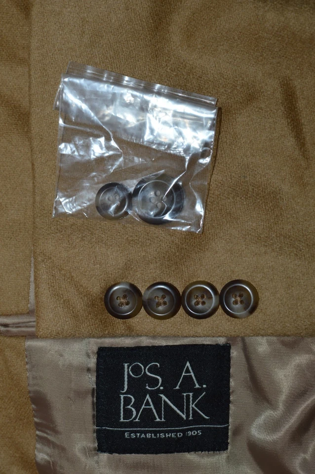 Новый 40R JOS A BANK Мужская редкая хаки коричневый 100% кашемир Sport пальто куртка блейзер - Изображение 2 из 4