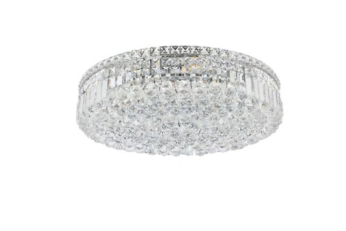 Elegant Lighting V2030F24/RC Maxime 9 Light 24"W Flush Mount Drum - Chrome - Picture 10 of 12