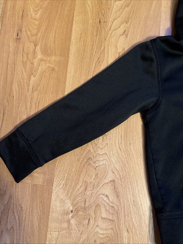 Under Armour Hooded Full Zip Jacket Boys 5, 100% Polyester, Black, Neon Logo - Picture 6 of 12