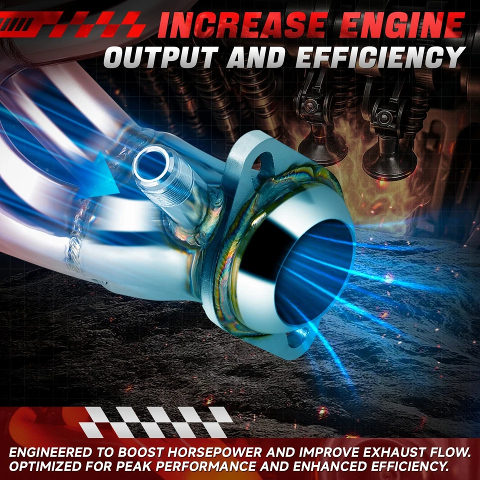 Cabezal colector de casa de acero inoxidable Shorty para Ford Mustang 05-10 4,0 L V6 Foto 3 de 4