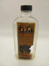 RARE! Antique Bottle KKK Medicine Co. Keokuk, IOWA 7" IMITATION VANILLA Glass