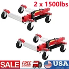 New Listing2PCS Vehicle Positioning Wheel Dolly 1500lbs Auto Hydraulic Car Lift Jack Red