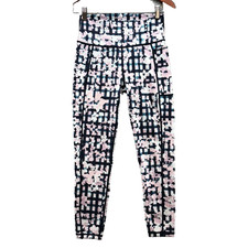 Sweaty Betty Super Sculpt 7/8 Length Leggings Womens Small Plaid Floral Gym