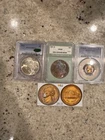 1923 Peace Dollar PCGS MS 64 CAC Plus 2 More Amazing Coins. Very Nice :)