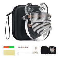 Reindeer Kalimba Thumb Piano 17 keys, Portable Crystal Acrylic Mbira Finger P...