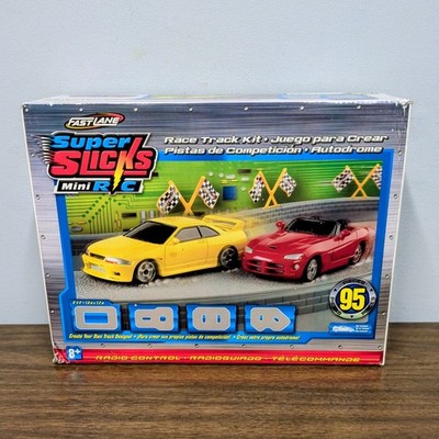 FAST LANE SUPER SLICKS Mini RC Race Track Kit 74/95 Pieces Plus Connectors 1:43