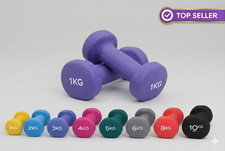 Kikzi® Pair Neoprene Dumbbell Non-Slip Grip Cast Iron Core Hand Weights Home Gym