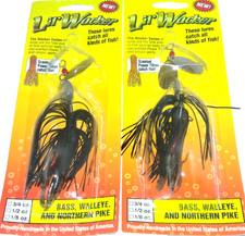 Lil’ Wacker 1/2 Twin Spin In-Line Spinner  (Lot of 2-Nickel/Brass-Black)