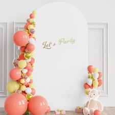 Round Top Double Sided Arch Backdrop Cover For Decorating Birthday Party Wedding