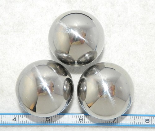 THREE 1-5/8  Chrome Steel Monkey Fist Cores Made in USA - Picture 1 of 2