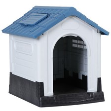 26.8" Large Dog House In/Outdoor Plastic Doghouse Water Resistant Puppy Shelter