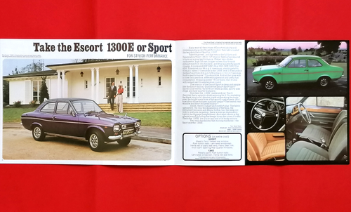 1974 FORD ESCORT Mk1 Sales Brochure - 1300E Sport XL L Estates *Mint Condition* - Picture 5 of 7