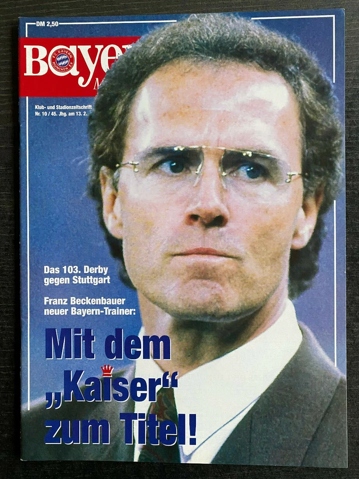 BL 93/94 FC Bayern Munich - VfB Stuttgart, 13.02.1994 - Franz Beckenbauer - Photo 1/1