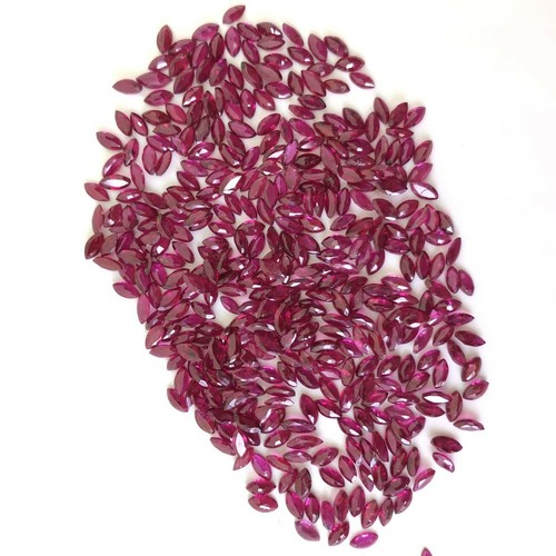 Certified 100% Natural Ruby Marquise Size 4x2 mm Cut Faceted Loose Gemstone 5243 - Picture 3 of 5