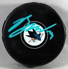 MACKENZIE BLACKWOOD SIGNED SAN JOSE SHARKS Puck NHL STAR GOALIE AUTOGRAPHED +COA