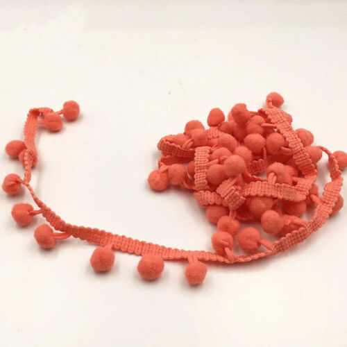 10 mm Kugelbommel Wackel Trim Zopf Fransenband Kante Handwerk Dekoration - Bild 29 von 74