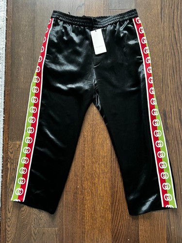 Gucci retro GG sylvie web jogger pants acetate pants in black | 48 IT M Medium - Picture 14 of 14