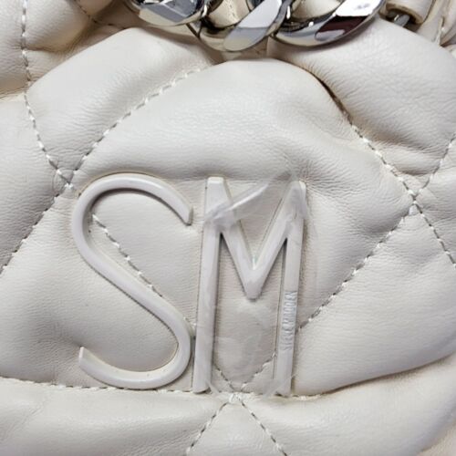 Steve Madden Quilted Vanilla Crossbody bucket Bag Removable Strap retail $88 - Picture 2 of 11