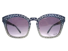 Jean Lafont Sunglasses VANDA 367 Blue Clear Wire with Purple Lenses 50-20-128