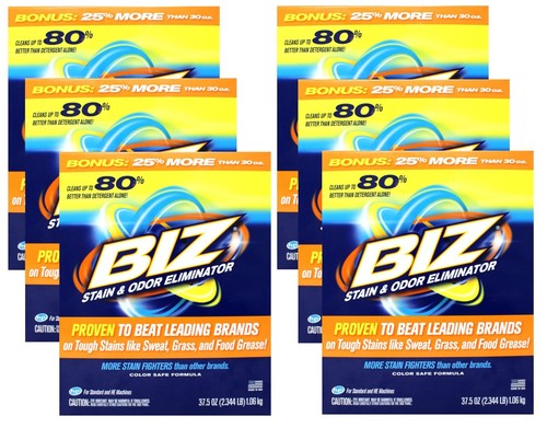 Biz Pulver Flecken- und Geruchsbeseitiger, 37,5 Oz. - 6er Pack - Bild 1 von 5