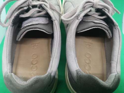 Ecco Leather Casual Sneakers C644 459 Shoes Men's Sz 10-10.5 EU 44 Gray Suede - Picture 8 of 11