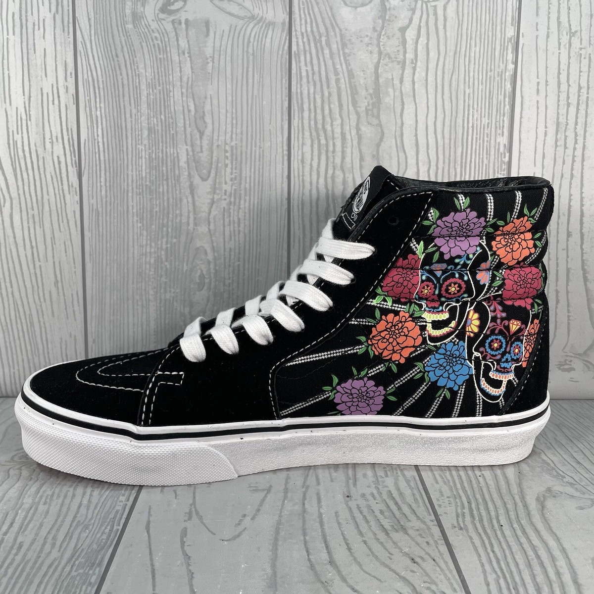 【HI FI FNK】(W) Dark Flower Top Vans | Shoes | Vans Off The Wall Sk8hi Black Hawaiian Floral