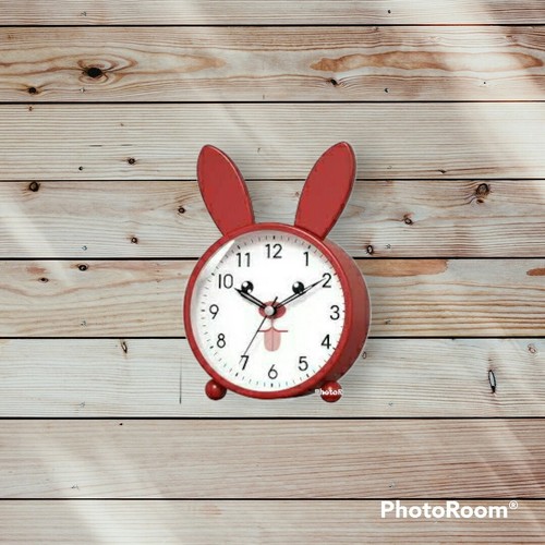 dxzsf Metal Shell Small Alarm Clock Soft Light Night Light Student Bedroom Mute - Picture 2 of 5