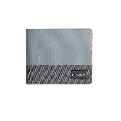 Gray Nixon Origami Bi-Fold Zip Wallet