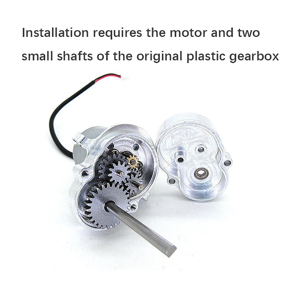 Metal Transmission Gearbox w/Gear Set For WPL D12 RC Truck Cars DIY Upgrade Part - Image 4 of 4