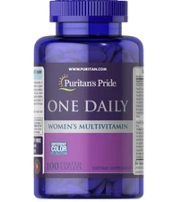 WOMENS ONE DAILY MULTI-VITAMIN by PURITANS PRIDE w/Zinc 100 Caplets. EXP: 5/26