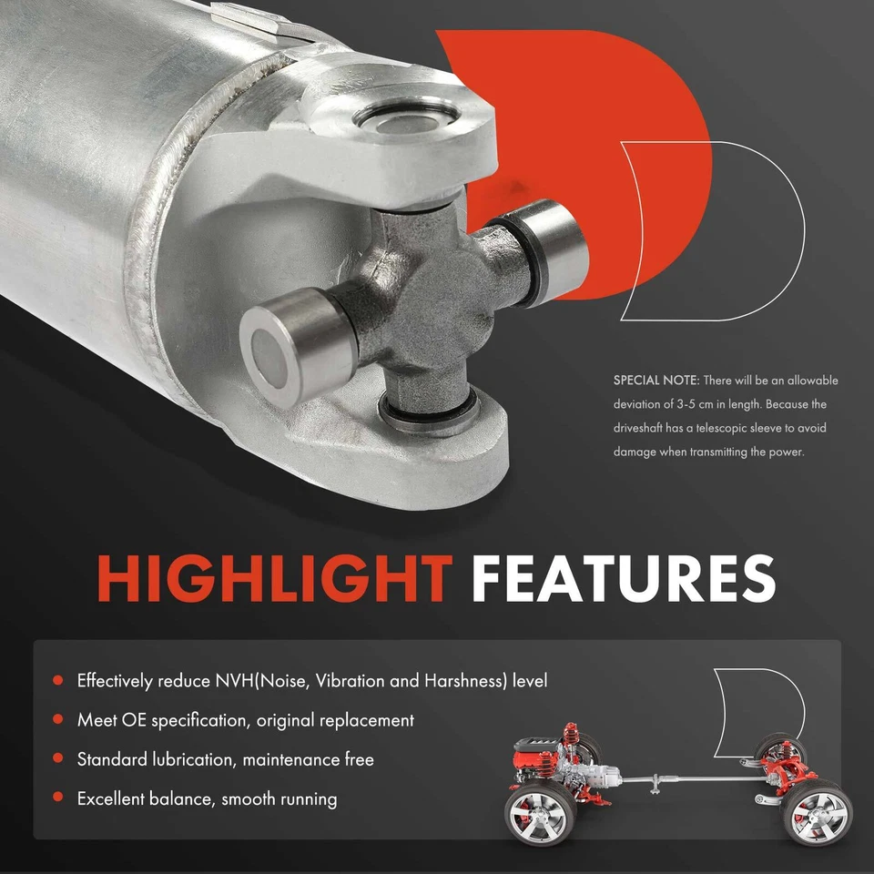 Conjunto de eje de transmisión trasero A-Premium para GMC Sierra 2500 HD 2011-2019 Foto 4 de 4