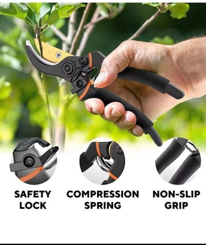8.5" Titanium Bypass Pruning Shears – Professional Heavy-Duty Garden Tool - Picture 10 of 11