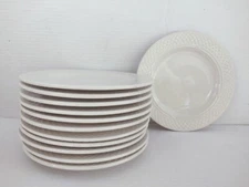 Homer Laughlin Gothic White Wide Rim 8-1/4" Salad Plates Set of 12