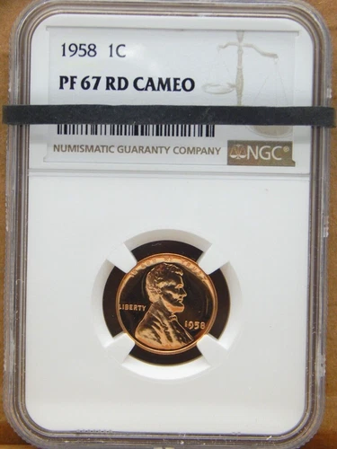 1958 - NGC GRADED PF67 RD RED  CAMEO - LINCOLIN WHEAT CENT￠(BT310)