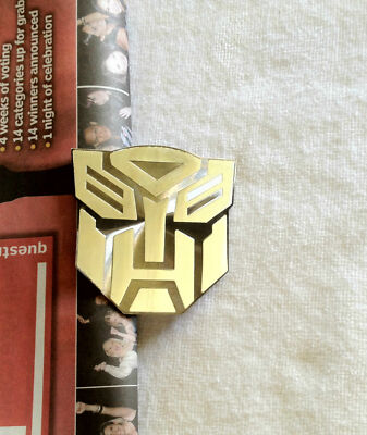 3D Transformers Autobot Chrome Badge / Sticker For Car Bike - Black & Silver