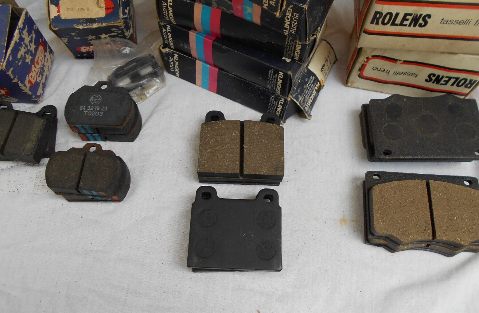 1970's  VTG LOT 10  NOS  European  brake pads Mercedes  Ferrari Porche VW + more