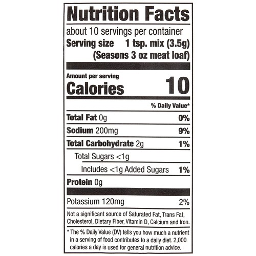 McCormick Meat Loaf Seasoning Mix with 30% Less Sodium, 1.25 oz - 第 3/3 張圖片