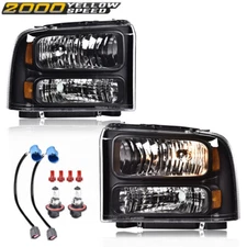 Fit For 1999-2004 Ford Super Duty F250 F350 Excursion Conversion Headlights 