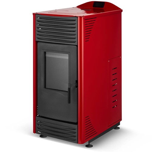 Toby H 15 Pelletofen Wasserführend 14kW Pelletheizung Pelletkamin WiFi Rot - Bild 2 von 10
