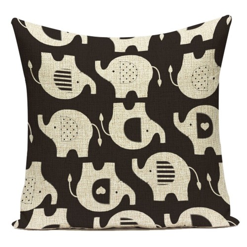 Animal Elephant Hot Air Balloon Cushion Cover Engineering Vehicle Pillow Case - Picture 20 of 56